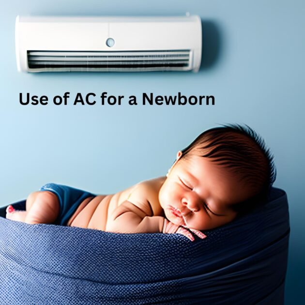 newborn baby sleeping in aircondition